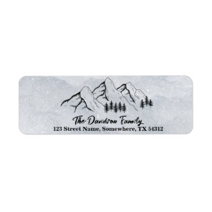 Mountain Return Address Label