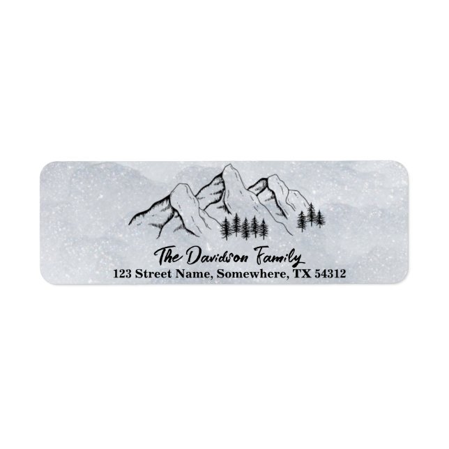 Mountain Return Address Label (Vorne)