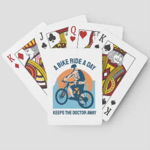 Mountain Rider Cooles Design - Ein Fahrradritt pro Spielkarten