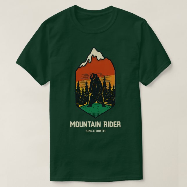 Mountain Rider seit Geburt T-Shirt (Design vorne)