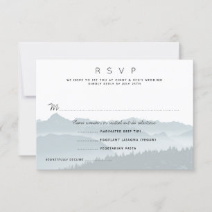 Mountain Ridge Wedding Entrees RSVP Card