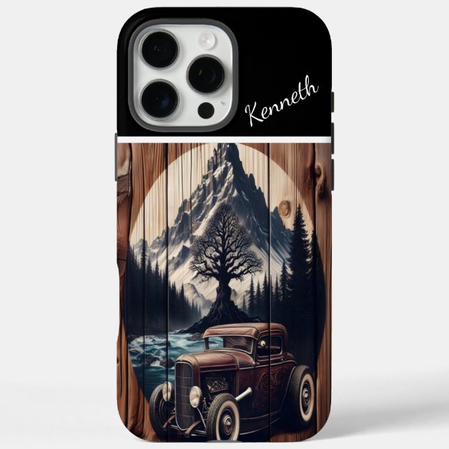 Mountain Road Hot Rod Case-Mate iPhone Hülle (Rückseite)