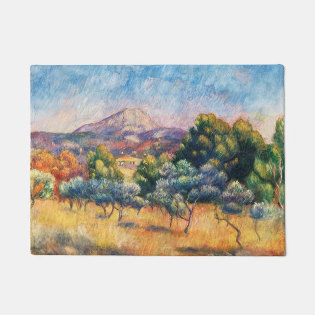 Mountain Sainte-Victoire Paysage von Renoir Fußmatte (Vorderseite)
