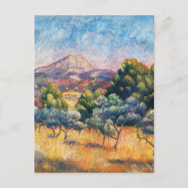 Mountain Sainte-Victoire Paysage von Renoir Postkarte (Vorderseite)