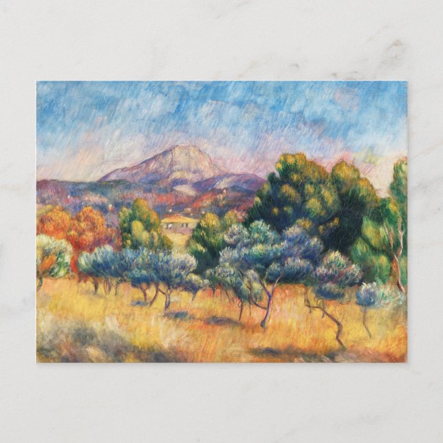 Mountain Sainte-Victoire Paysage von Renoir Postkarte (Vorderseite)