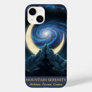 Mountain Serenity Cosmic Meditation, Crescent Moon Case-Mate iPhone 14 Hülle