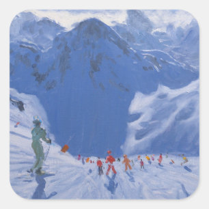 Mountain Shadow 2009 Quadratischer Aufkleber