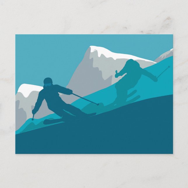 Mountain Ski Sport Postkarte (Vorderseite)