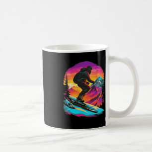 Mountain Skifahren Reiter Retro Vintages Ski Vinta Kaffeetasse