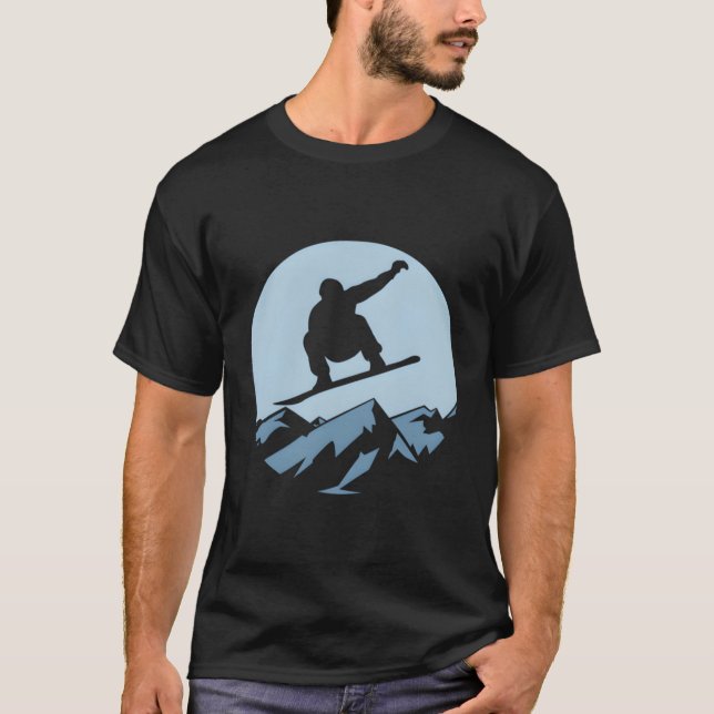 Mountain Snowboarder Snowboard Ski Man Frauen Kind T-Shirt (Vorderseite)