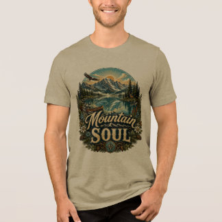 Mountain Soul T-Shirt | Vintage Alpine See Natur Tri-Blend Shirt
