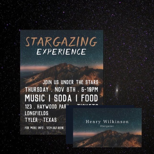 Mountain Stargazer, Planetarium Eventwerbung Flyer (Von Creator hochgeladen)
