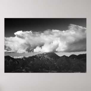 Mountain Storžič, Slowenien unter Wolken Poster