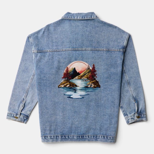 Mountain Stream Dream Denim Jacket Jeansjacke (Rückseite)