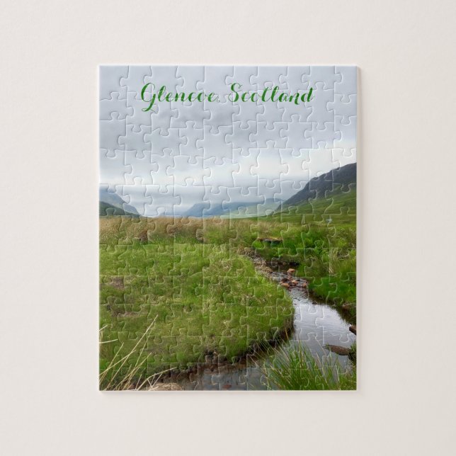 Mountain Stream Glencoe, schottische Highlands Puzzle (Vertikal)