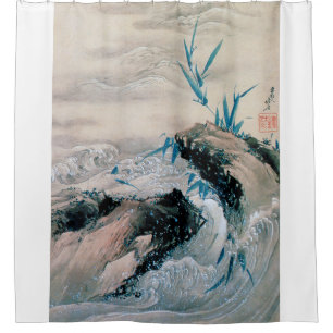 Mountain Stream, Hokusai Duschvorhang