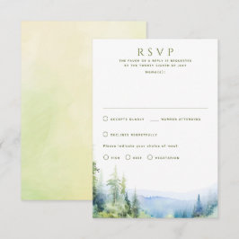 Mountain Summer Wedding RSVP Cards Karte