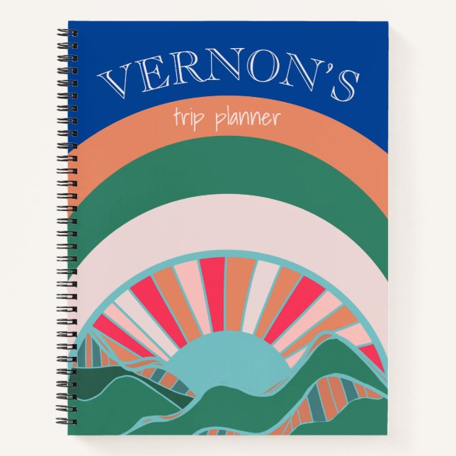 Mountain Sun Bright Travel Planner Notizbuch (Vorderseite)