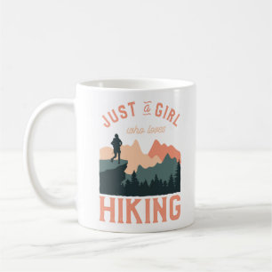 Mountain Sun nur ein Mädchen, das Lieben Wandern C Kaffeetasse