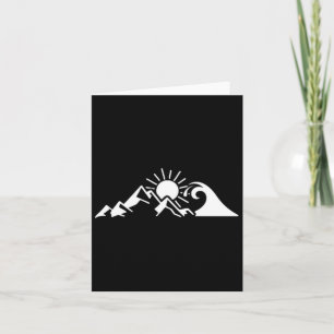 Mountain Sun Wave Natur Wandern Surfsportler Karte