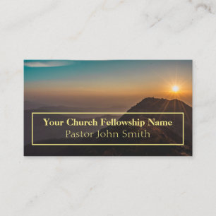 Mountain Sunrise Church Pasta machen Visitenkarte