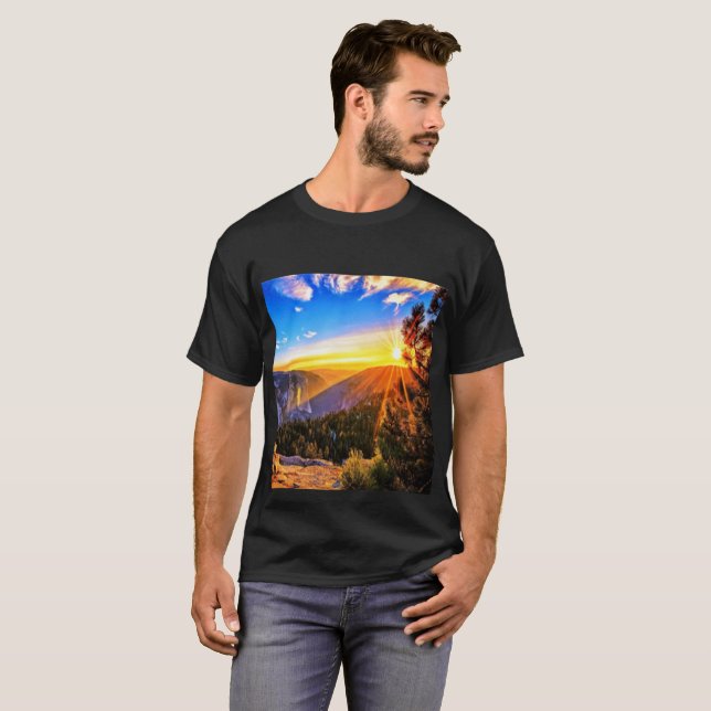 Mountain Sunrise Foto T-Shirt (Vorne ganz)