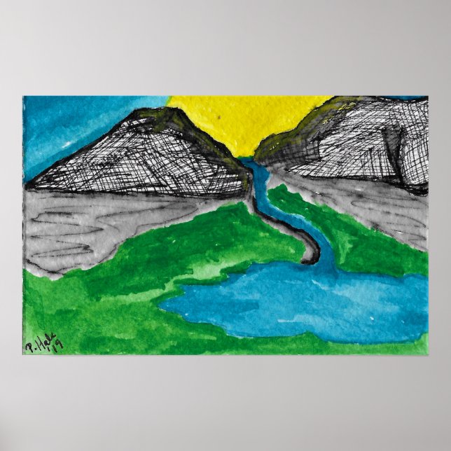 Mountain Sunrise Poster (Vorne)