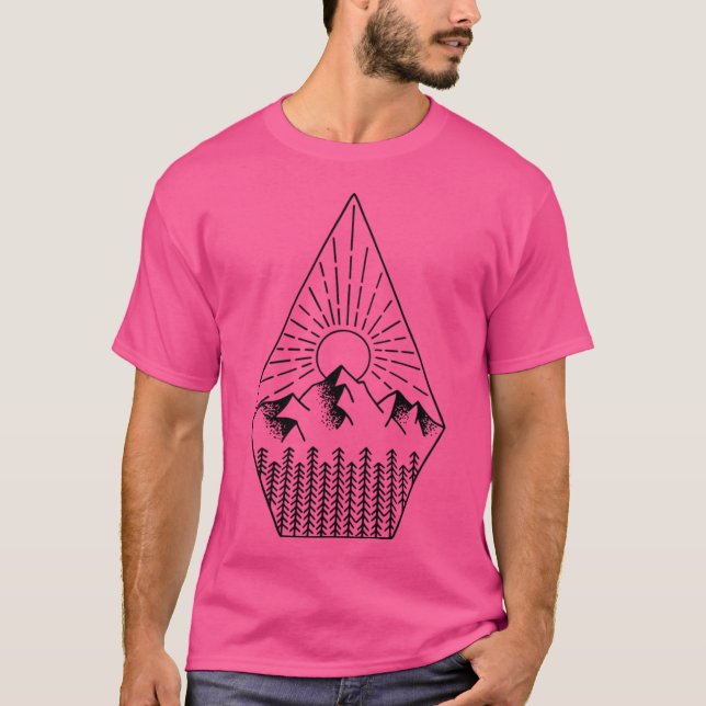 Mountain Sunset Active T-Shirt (Vorderseite)