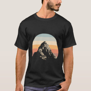 Mountain Sunset Circle Rainbow Outdoor Nature Hik T-Shirt