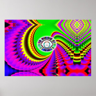 Mountain Sunset Eye (mit Worten) Poster