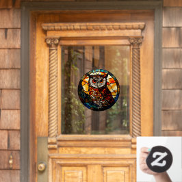 Mountain Sunset Owl Imitate gestanzt Glas Fensteraufkleber