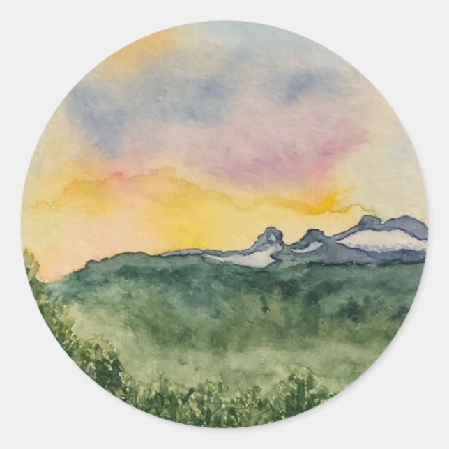 Mountain Sunset Stickers (Vorderseite)