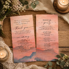 Mountain Sunset Watercolor Hochzeit rustikal