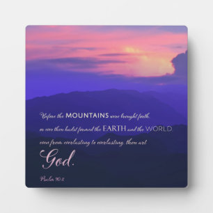 Mountain Sunset Wohngestaltung Plaque mit Easel Fotoplatte