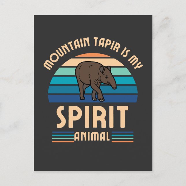 Mountain Tapir ist mein Geiststier Postkarte (Vorderseite)