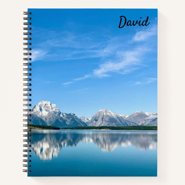 Mountain Themed Spiral Notebook Grand Tetons Notizbuch (Vorderseite)