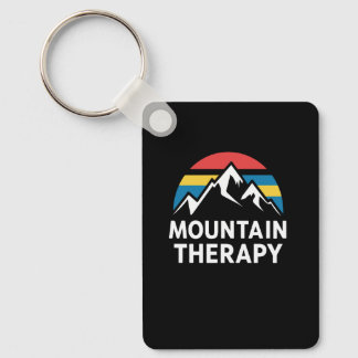 Mountain Therapie Retro Sonnenuntergang Outdoor-Ab Schlüsselanhänger