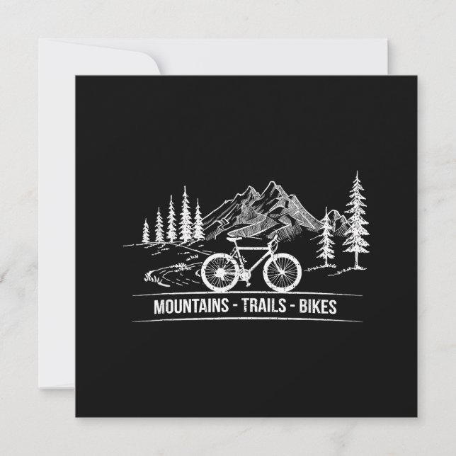 Mountain Trail Bikes - Radfahrer Rad fahren Dankeskarte (Vorderseite)