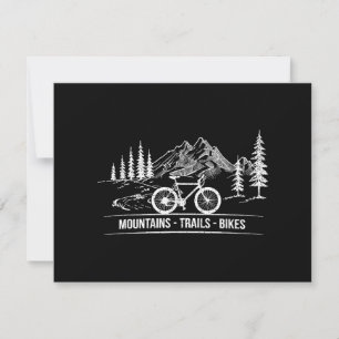 Mountain Trail Bikes - Radfahrer Rad fahren Feiertagskarte