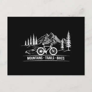 Mountain Trail Bikes - Radfahrer Rad fahren Feiertagspostkarte