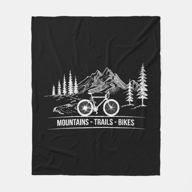 Mountain Trail Bikes - Radfahrer Rad fahren Fleecedecke (Vorderseite)