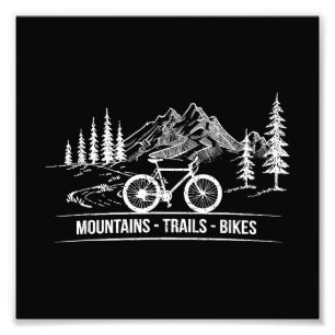 Mountain Trail Bikes - Radfahrer Rad fahren Fotodruck