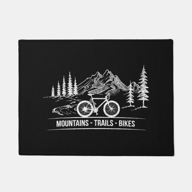 Mountain Trail Bikes - Radfahrer Rad fahren Fußmatte (Vorderseite)