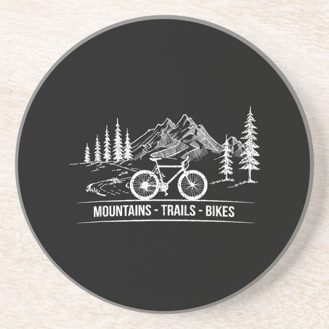 Mountain Trail Bikes - Radfahrer Rad fahren Getränkeuntersetzer (Vorne)