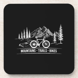 Mountain Trail Bikes - Radfahrer Rad fahren Getränkeuntersetzer