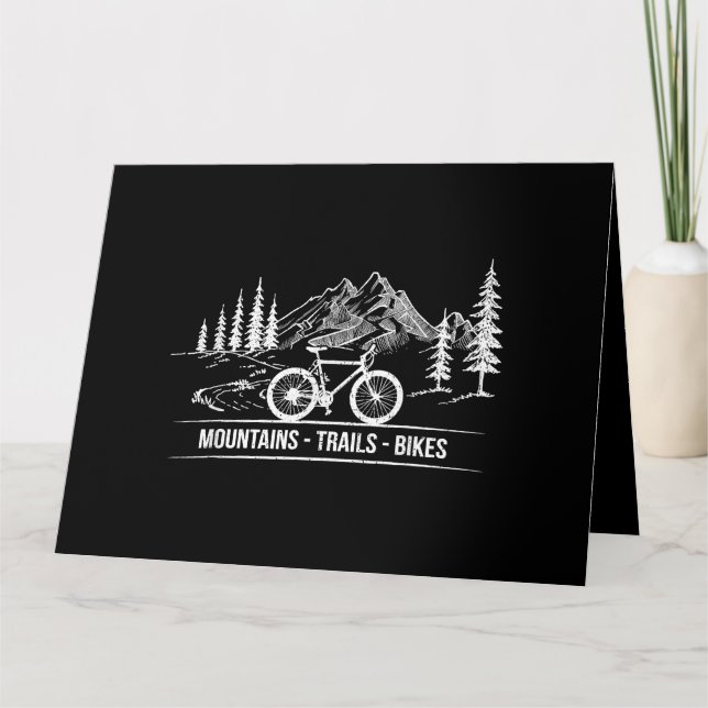 Mountain Trail Bikes - Radfahrer Rad fahren Karte (Vorderseite)