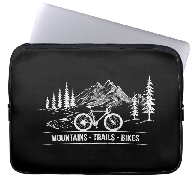 Mountain Trail Bikes - Radfahrer Rad fahren Laptopschutzhülle (Vorderseite)