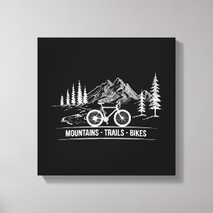 Mountain Trail Bikes - Radfahrer Rad fahren Leinwanddruck