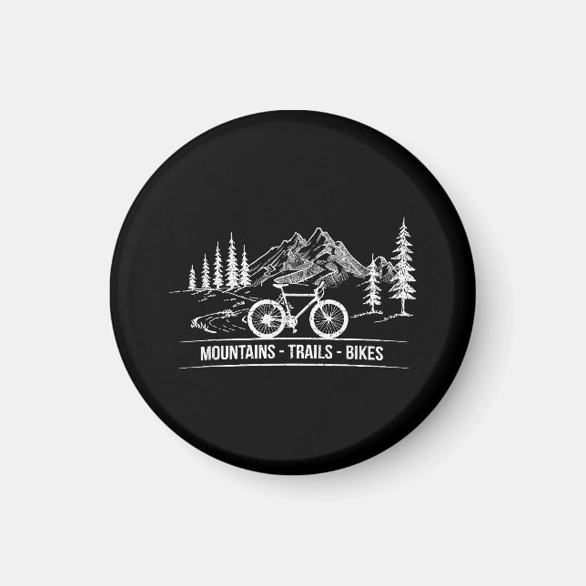 Mountain Trail Bikes - Radfahrer Rad fahren Magnet (Vorne)