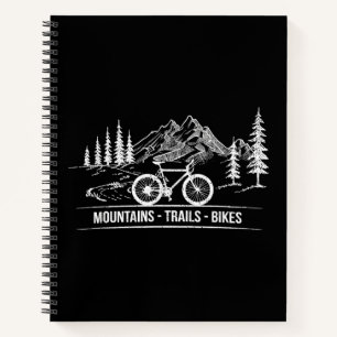 Mountain Trail Bikes - Radfahrer Rad fahren Notizbuch